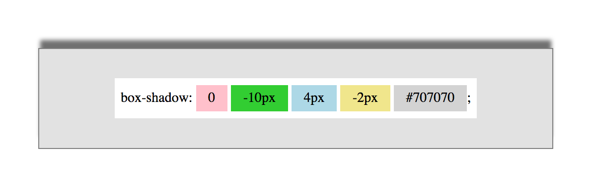 screen shot of box-shadow example